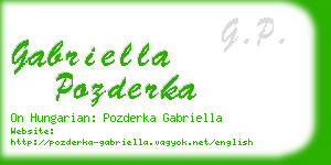 gabriella pozderka business card